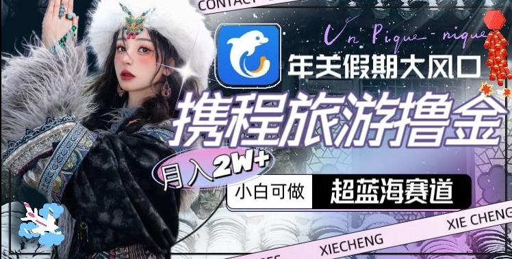 年关假期大风口，携程旅游撸金，超蓝海赛道,月入2w+【揭秘】-瀚洪创业网