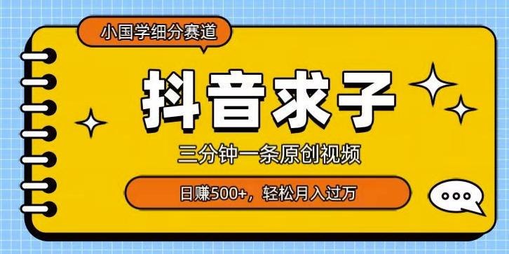 小国学细分赛道，三分钟一条原创视频，日赚500+，可矩阵复制-瀚洪创业网