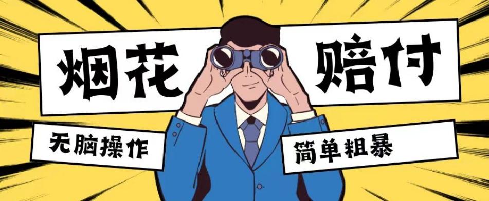 最新蓝海玩法，烟花爆竹赔付，单订单赔付200-500无脑操作【仅揭秘】-瀚洪创业网