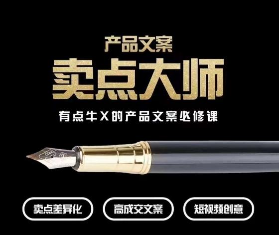 产品文案【卖点大师】高转化电商，有点牛X的产品文案必修课-瀚洪创业网