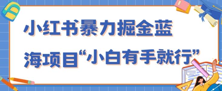 小红书暴力掘金蓝海项目，轻松日入1000+、小白有手就行（附新引流方法，不违规）-瀚洪创业网