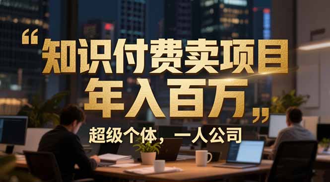 从0到年入百万：超级个体实战心得公开，个人IP×精准引流×成交系统全拆解-瀚洪创业网