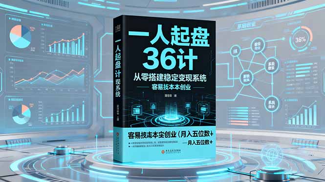 一人起盘36计：从零搭建稳定变现系统，实现低成本创业，月入五位数+-瀚洪创业网