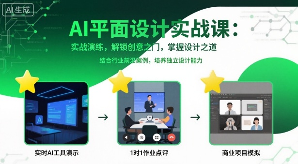 AI平面设计实战课，实战演练，解锁创意之门，掌握设计之道-瀚洪创业网