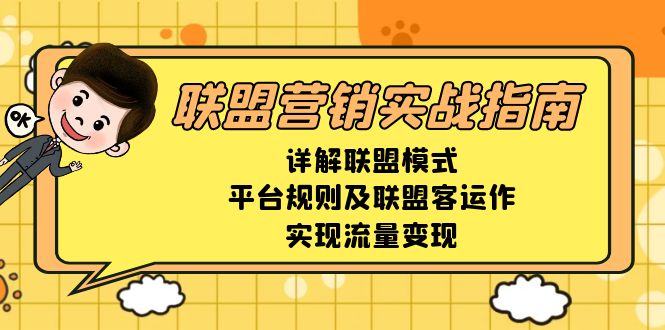 联盟营销实战指南，详解联盟模式、平台规则及联盟客运作，实现流量变现-瀚洪创业网