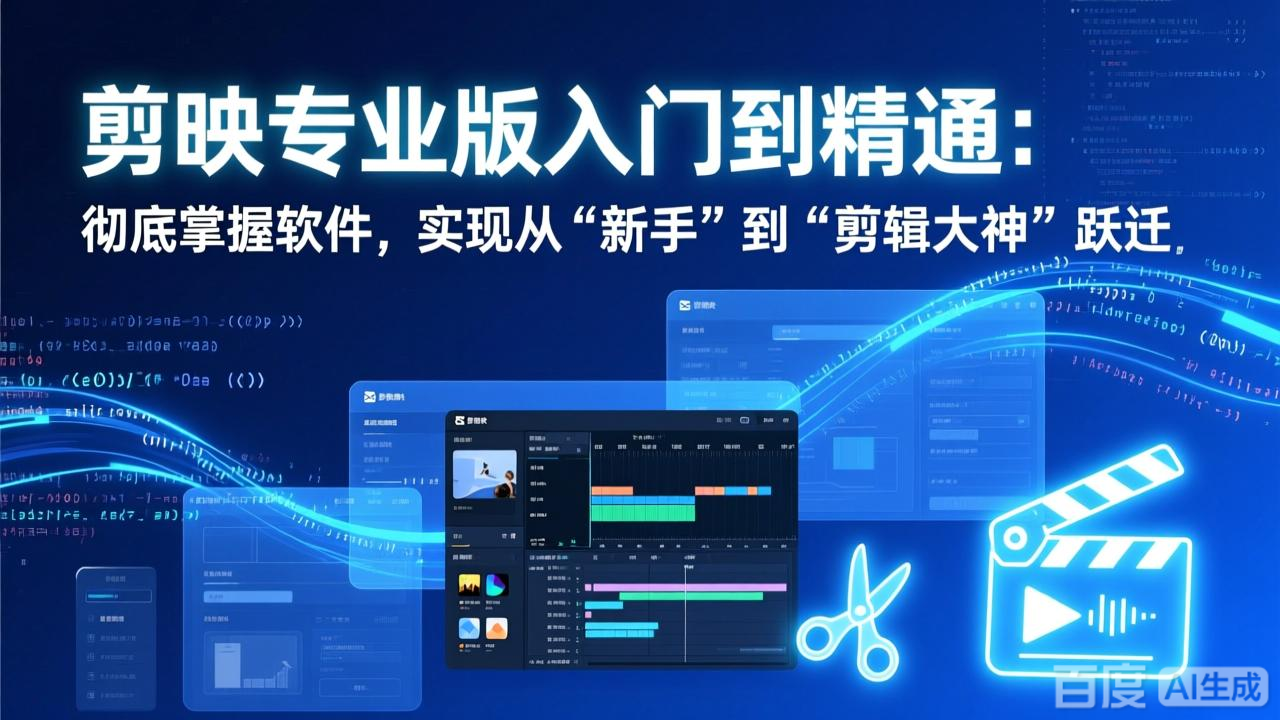 剪映专业版入门到精通：彻底掌握软件，实现从“新手”到“剪辑大神”跃迁-瀚洪创业网