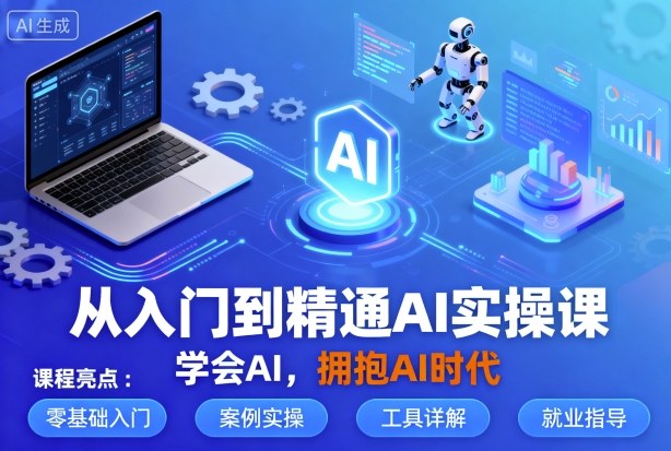 从入门到精通AI实操课，学会AI，拥抱AI时代-瀚洪创业网