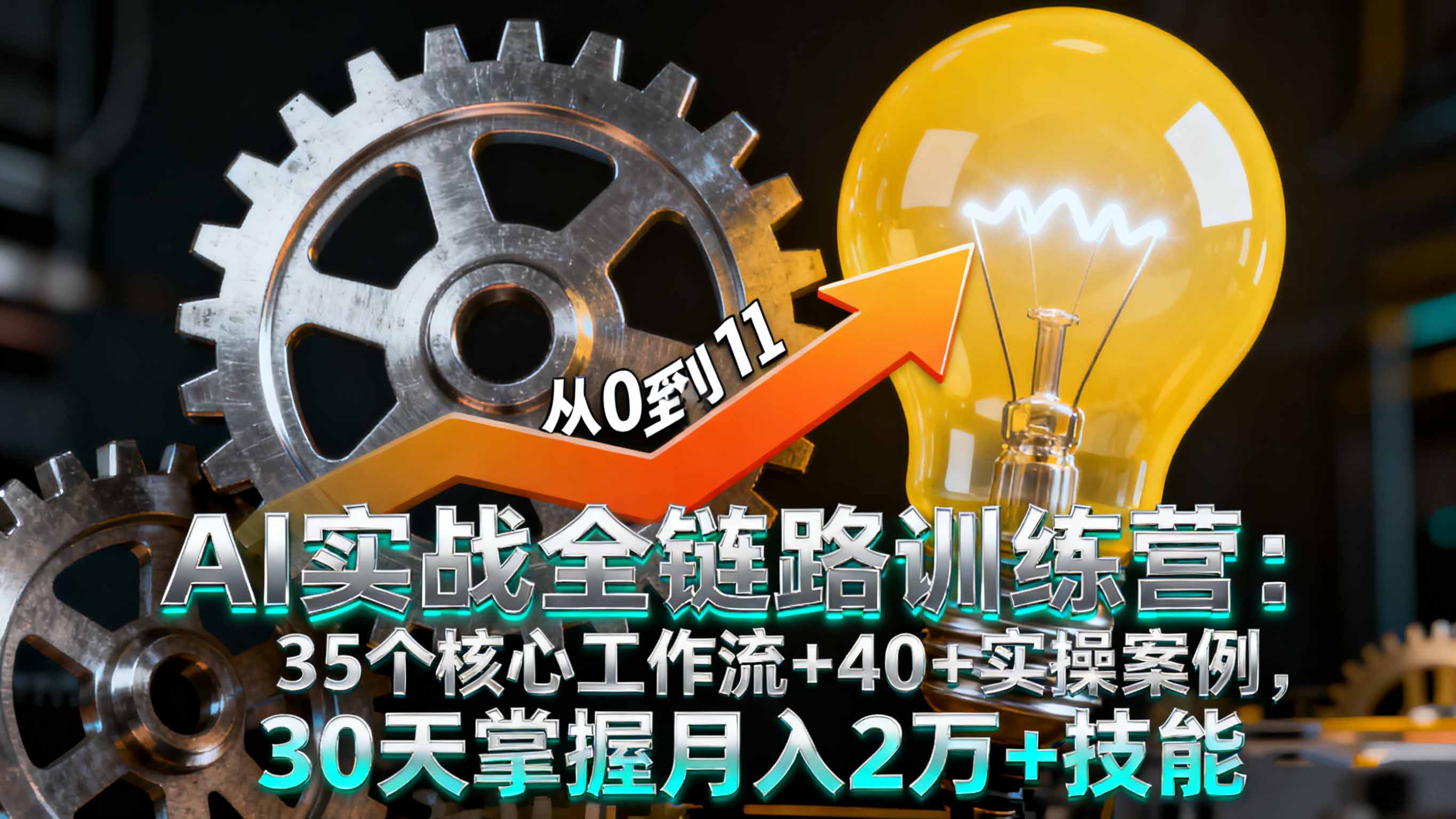AI实战全链路训练营：35个核心工作流+40+实操案例，30天掌握月入2万+技能-瀚洪创业网