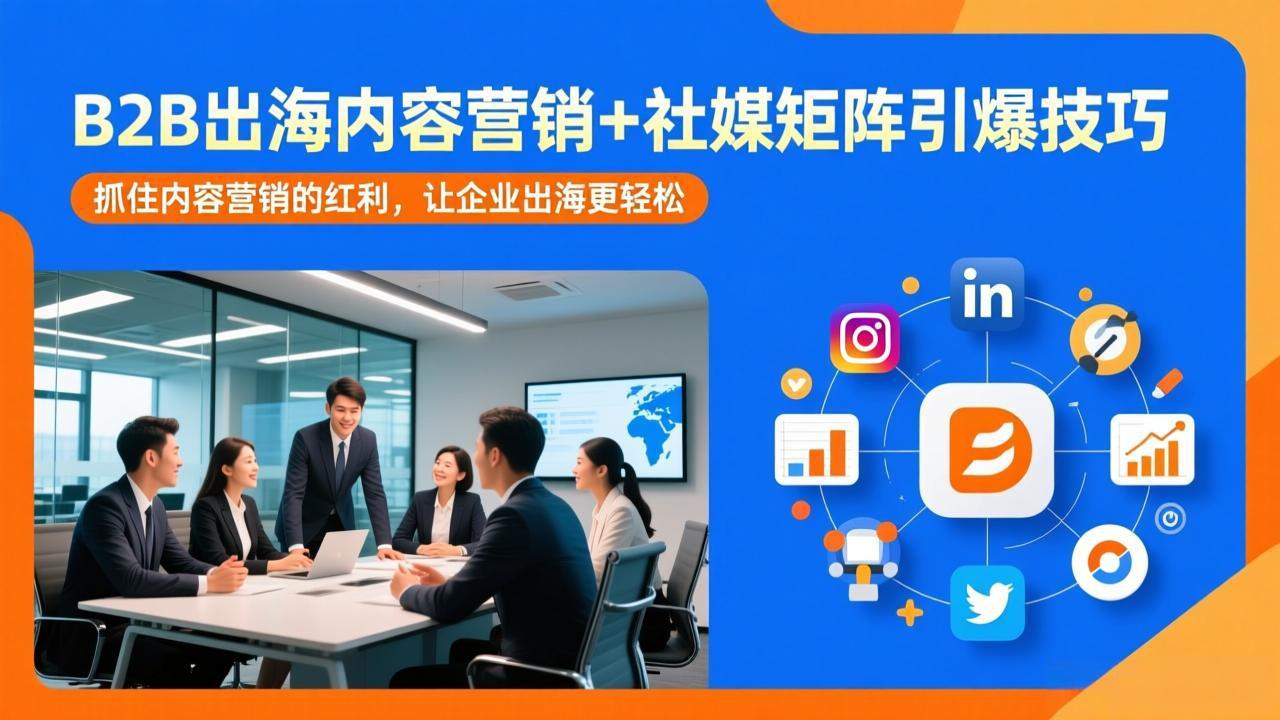 B2B出海内容营销+社媒矩阵引爆技巧：抓住内容营销的红利，让企业出海更轻松-瀚洪创业网
