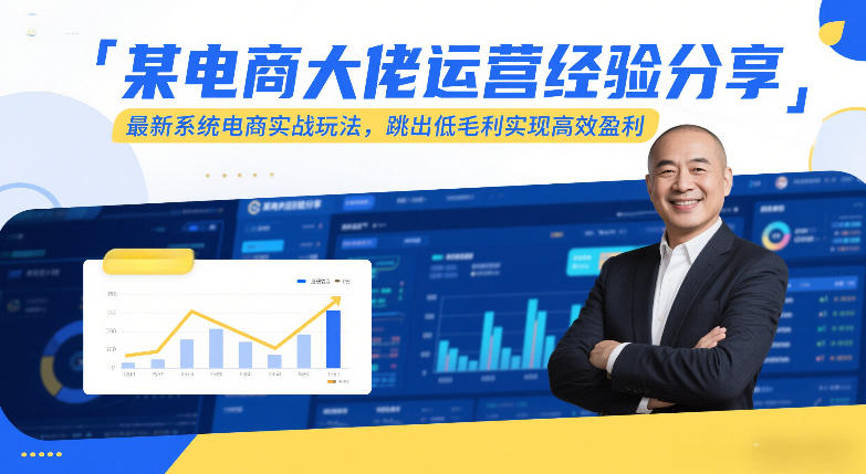 某电商大佬运营经验分享，最新系统电商实战玩法，跳出低毛利实现高效盈利(更新)-瀚洪创业网
