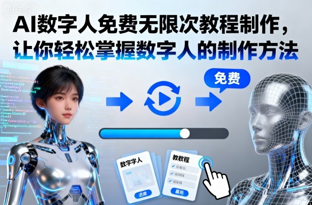 AI数字人免费无限次教程制作，让你轻松掌握数字人的制作方法-瀚洪创业网