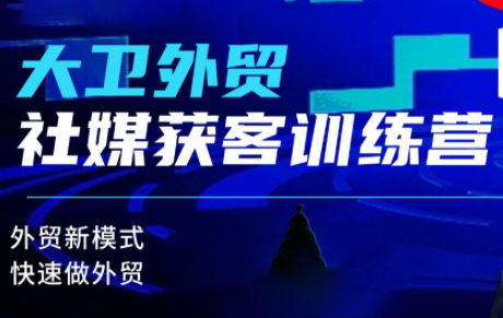 大卫老师·外贸社媒获客独家训练营(更新2月)-瀚洪创业网