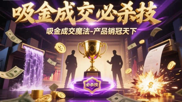 吸金成交必杀技，吸金成交魔法-产品销冠天下-瀚洪创业网