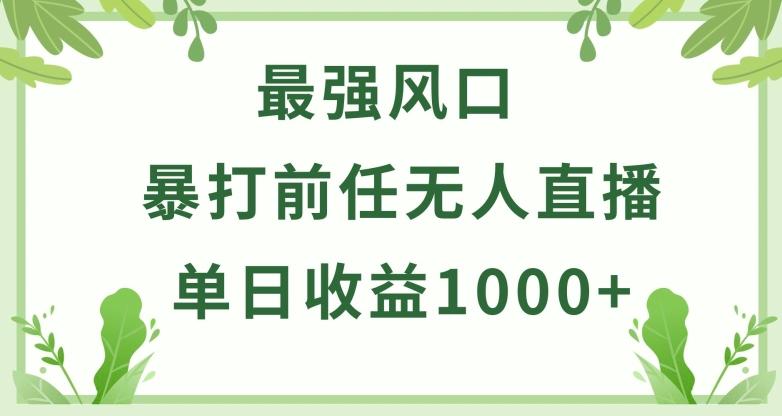 暴打前任小游戏无人直播单日收益1000+，收益稳定，爆裂变现，小白可直接上手【揭秘】-瀚洪创业网