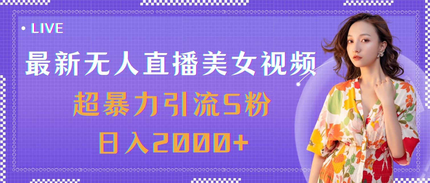 最新无人直播美女视频，超暴力引流S粉日入2000+-瀚洪创业网