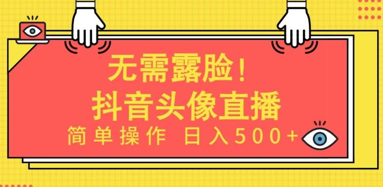 无需露脸，Ai头像直播项目，简单操作日入500+【揭秘】-瀚洪创业网