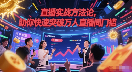 直播实战方法论，助你快速突破万人直播间门槛-瀚洪创业网
