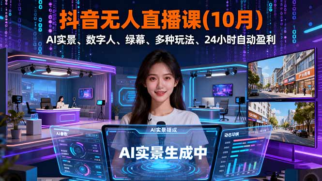 抖音无人直播课(10月-瀚洪创业网