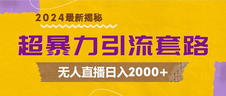 超暴力引流套路，无人直播日入2000+-瀚洪创业网