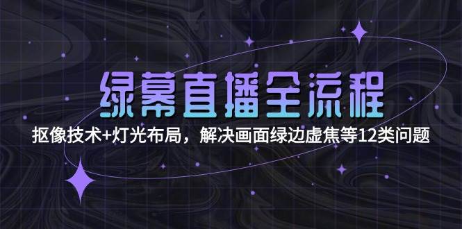绿幕直播全流程：抠像技术+灯光布局，解决画面绿边虚焦等12类问题-瀚洪创业网
