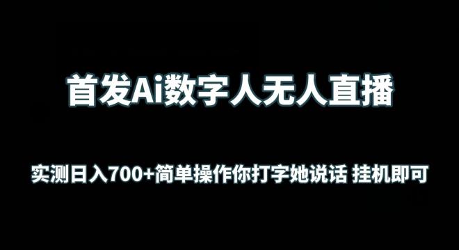 首发Ai数字人无人直播，实测日入700+无脑操作 你打字她说话挂机即可【揭秘】-瀚洪创业网