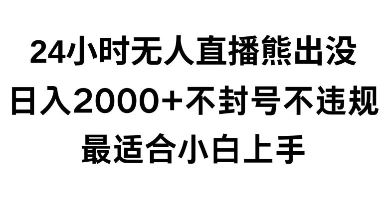 快手24小时无人直播熊出没，不封直播间，不违规，日入2000+，最适合小白上手，保姆式教学【揭秘】-瀚洪创业网