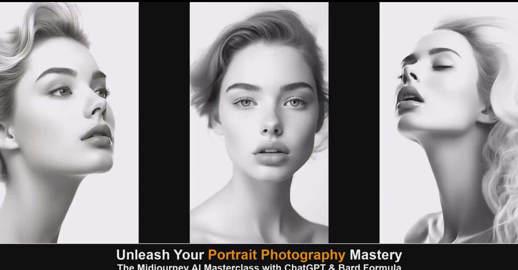 图片[1]-(9312期)Midjourney v5 ChatGPT 和 Bard AI人工智能人像摄影大师班-15节-中英字幕-瀚洪创业网