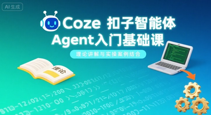 Coze扣子智能体Agent入门基础课，理论讲解与实操案例结合-瀚洪创业网