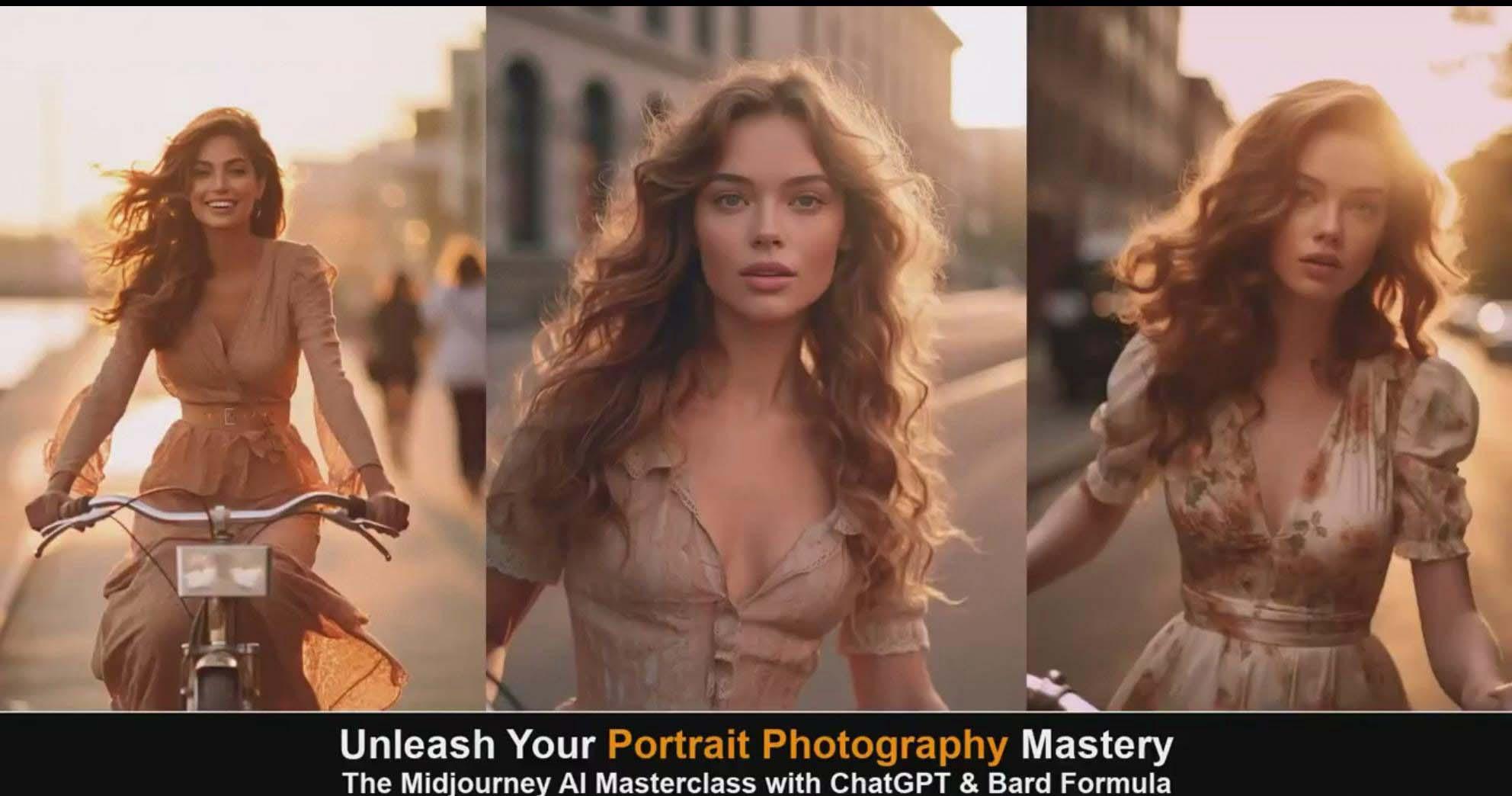 图片[4]-(9312期)Midjourney v5 ChatGPT 和 Bard AI人工智能人像摄影大师班-15节-中英字幕-瀚洪创业网