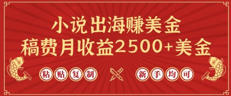 小说出海赚美金，稿费月收益2500+美金，仅需chatgpt粘贴复制，新手也能玩转【揭秘】-瀚洪创业网