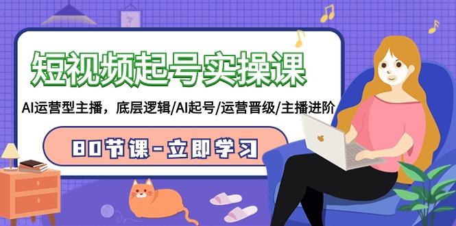 (9470期)短视频起号实操课，AI运营型主播，底层逻辑/AI起号/运营晋级/主播进阶/80节-瀚洪创业网