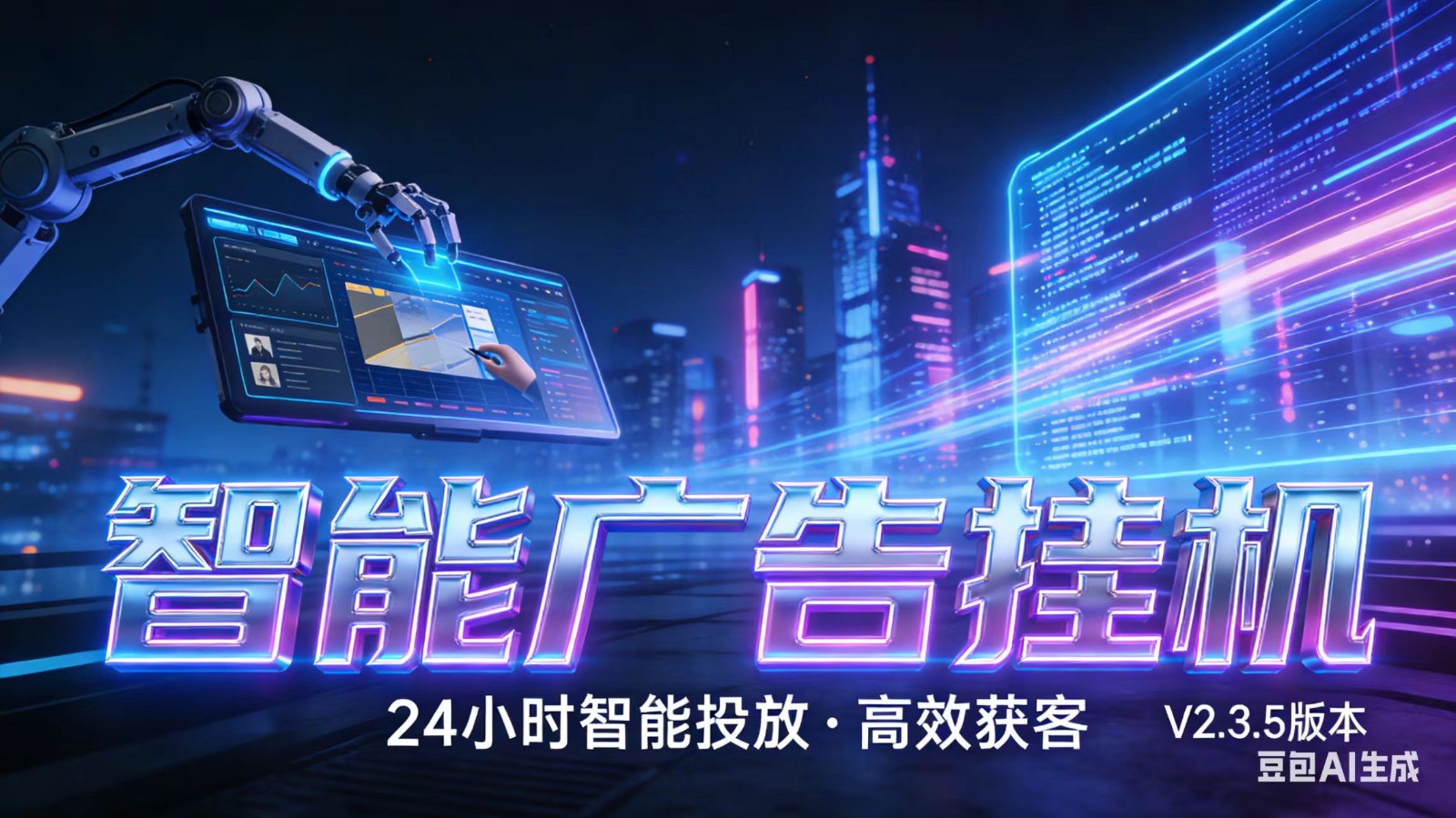 AI 广告云挂机 · 全域流量变现平台-瀚洪创业网