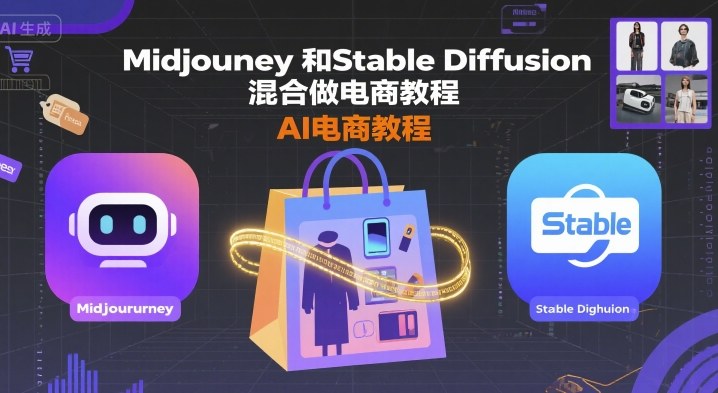 Midjourney和Stable Diffusion混合做电商教程-ai电商教程-瀚洪创业网