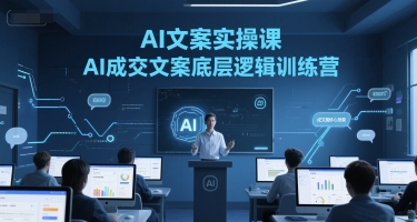 AI文案实操课，AI成交文案底层逻辑训练营-瀚洪创业网