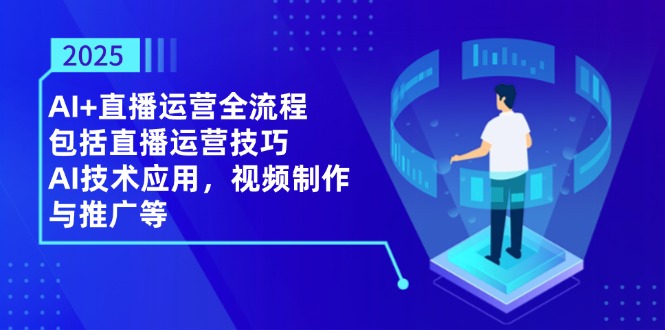 2025AI+直播运营全流程，包括直播运营技巧，AI技术应用，视频制作与推广等-瀚洪创业网