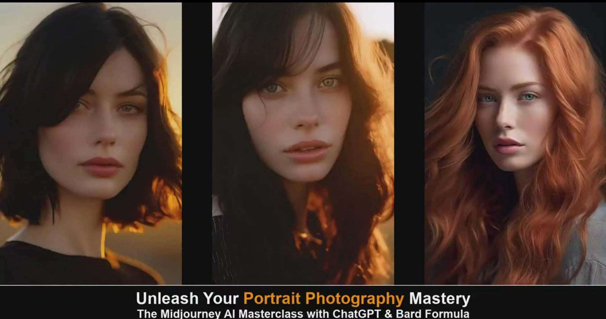 图片[3]-(9312期)Midjourney v5 ChatGPT 和 Bard AI人工智能人像摄影大师班-15节-中英字幕-瀚洪创业网