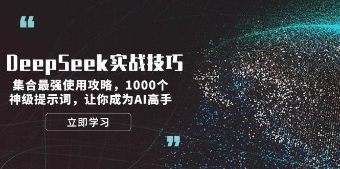 DeepSeek实战技巧：集合最强使用攻略，1000个神级提示词，让你成为AI高手-瀚洪创业网