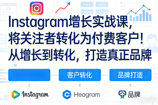Instagram增长实战课，将关注者转化为付费客户！从增长到转化，打造真正品牌(双语字幕)-瀚洪创业网