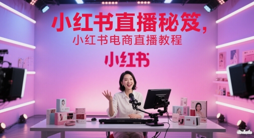 小红书直播秘笈，小红书电商直播教程-瀚洪创业网