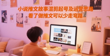 小说推文故事混剪起号及运营思路，看了做推文可以少走弯路-瀚洪创业网