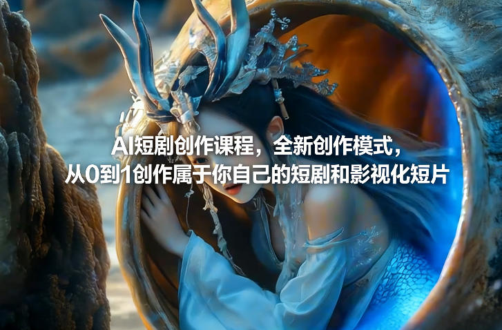 AI短剧创作课程，全新创作模式，从0到1创作属于你自己的短剧和影视化短片-瀚洪创业网