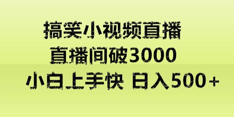 快手直播搞笑小视频解说，适合批量矩阵，日入300-500+-瀚洪创业网