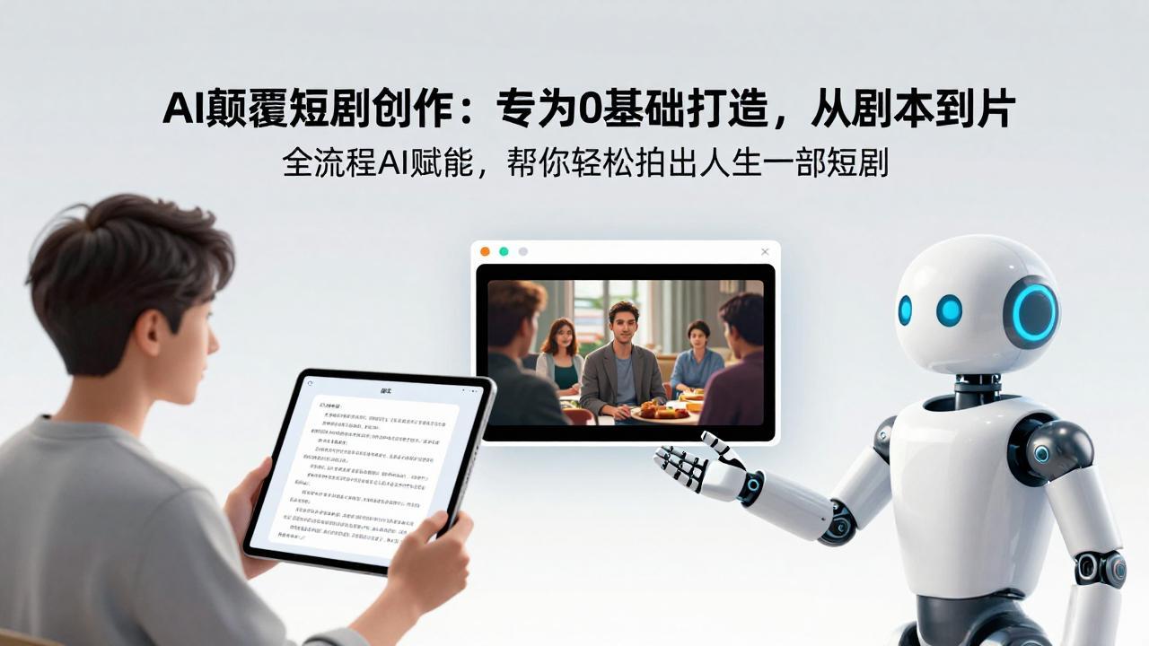 AI颠覆短剧创作：专为0基础打造，从剧本到成片全流程AI赋能，帮你轻松拍出人生第一部短剧-瀚洪创业网