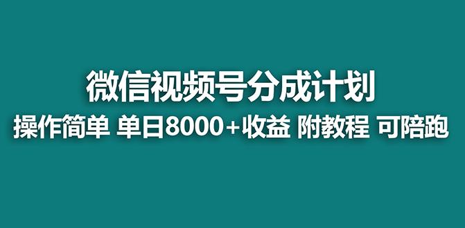 【蓝海项目】视频号分成计划最新玩法，单天收益8000+，附玩法教程，24年…-瀚洪创业网