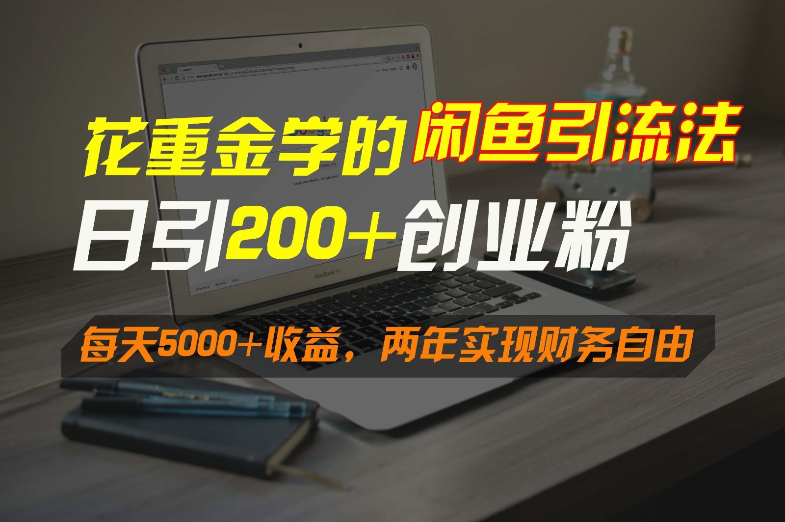 花重金学的闲鱼引流法，日引流300+创业粉，每天5000+收益，两年实现财务自由-瀚洪创业网