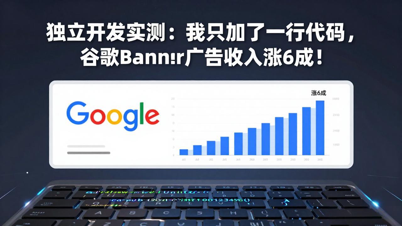 付费文章：独立开发实测：我只加了一行代码，谷歌Banner广告收入涨6成！-瀚洪创业网