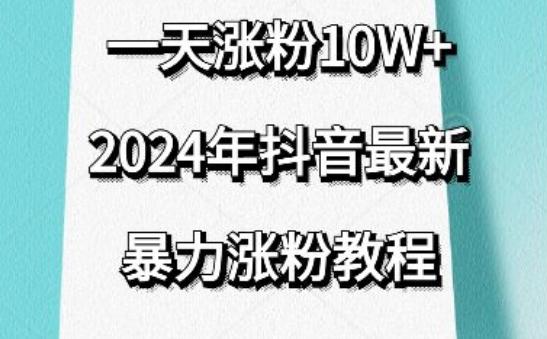 抖音最新暴力涨粉教程，视频去重，一天涨粉10w+，效果太暴力了，刷新你们的认知【揭秘】-瀚洪创业网