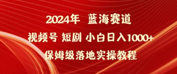 2024年视频号短剧新玩法小白日入1000+保姆级落地实操教程【揭秘】-瀚洪创业网