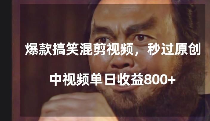 爆款搞笑混剪视频，百分百过原创，单日中视频播放收益800+【揭秘】-瀚洪创业网