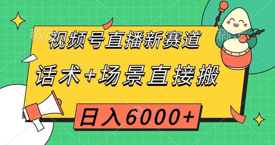 视频号直播新赛道，话术+场景直接搬，日入6000+【揭秘】-瀚洪创业网